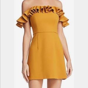 French Connection WHISPER LIGHT RUFFLE DRESS